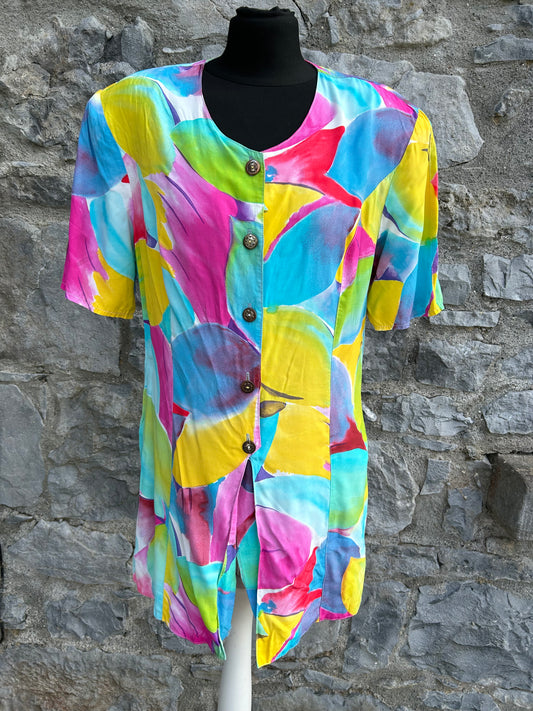 90s rainbow abstract tunic uk 12