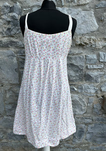 Small floral white dress uk 8-10