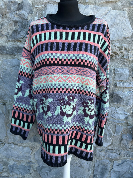90s panel pink jumper uk 14-16