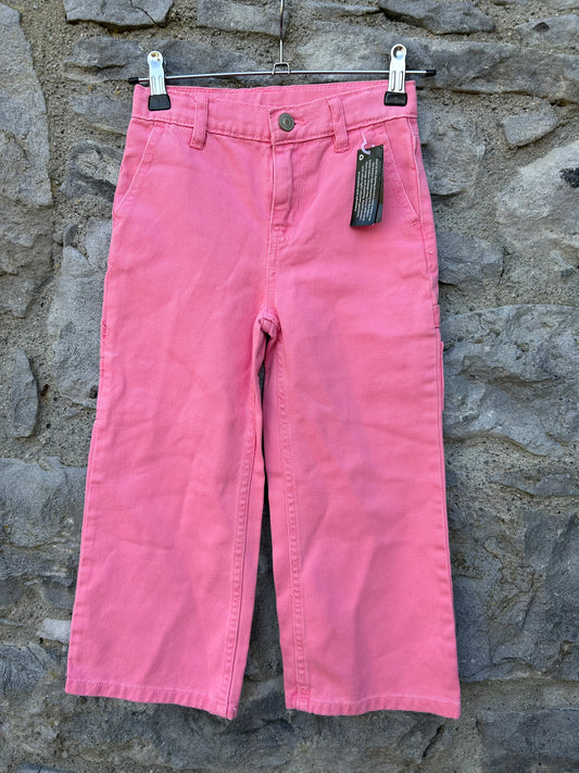 Pink wide leg jeans 4-5y (104-110cm)