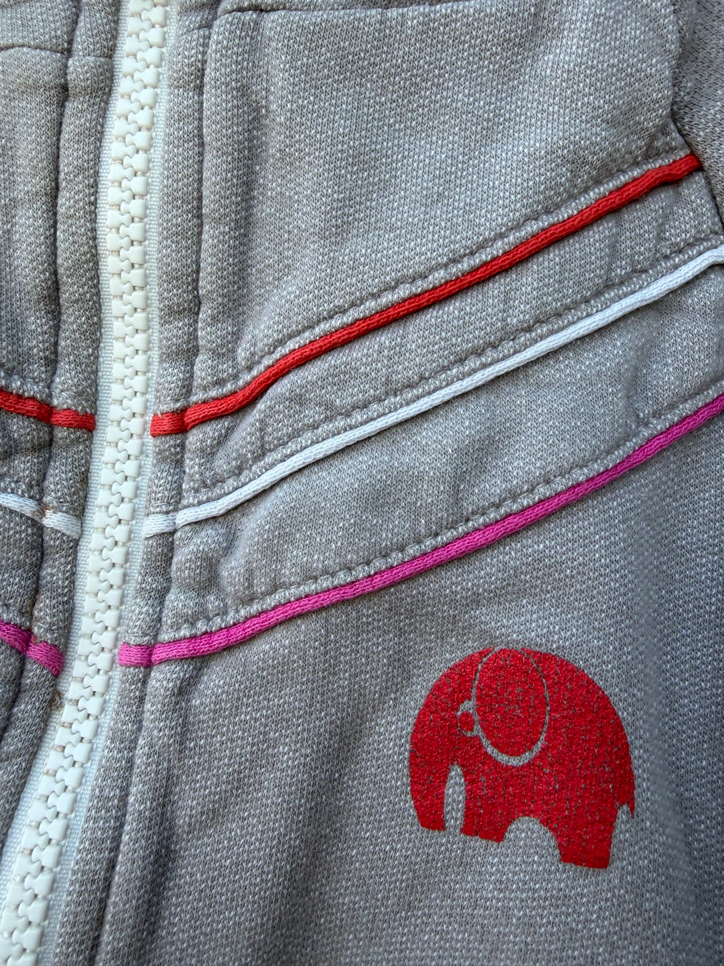 Grey&pink hoodie  18-24m (86-92cm)