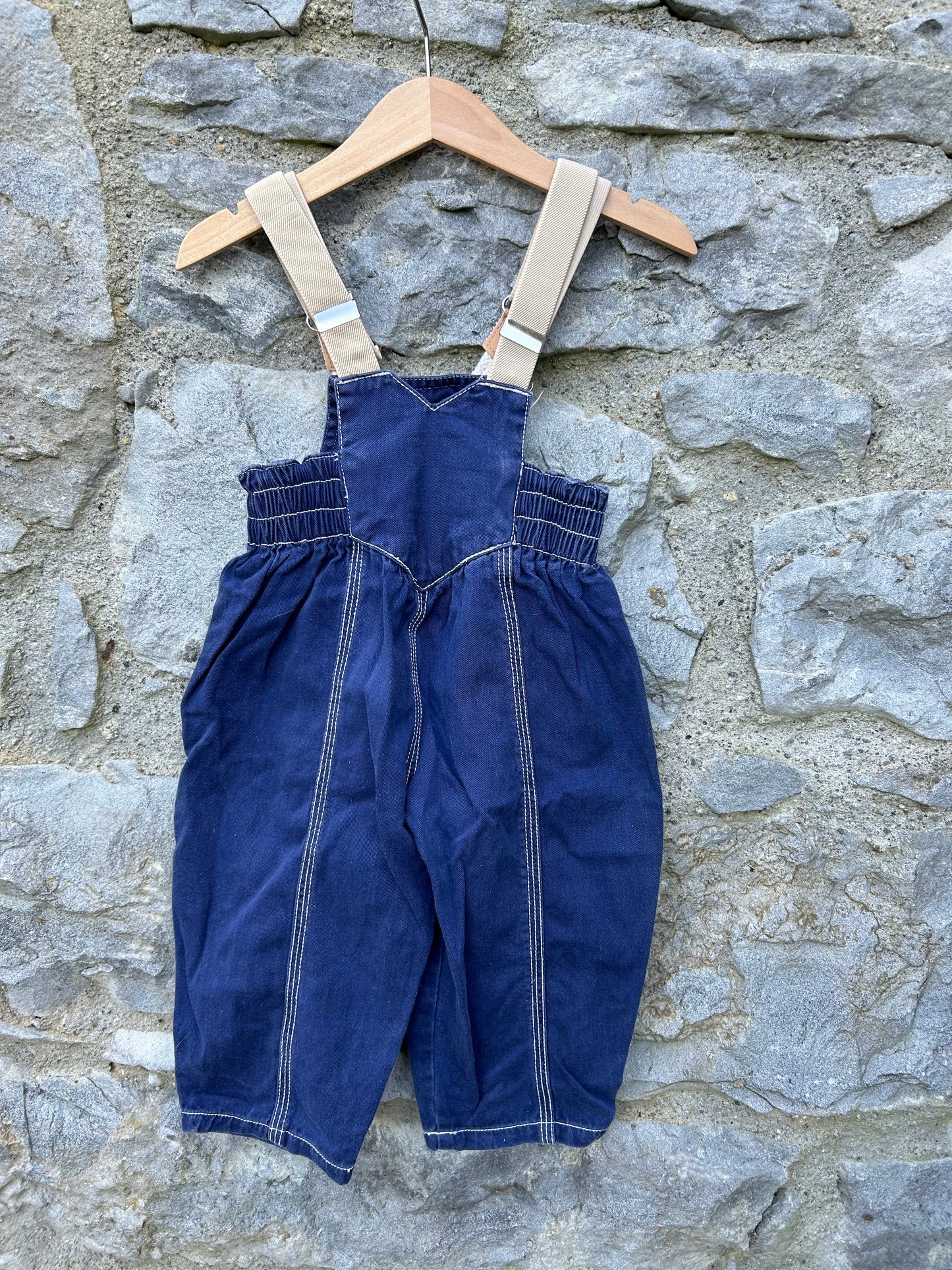 80s denim dungarees  9-12m (74-80cm)