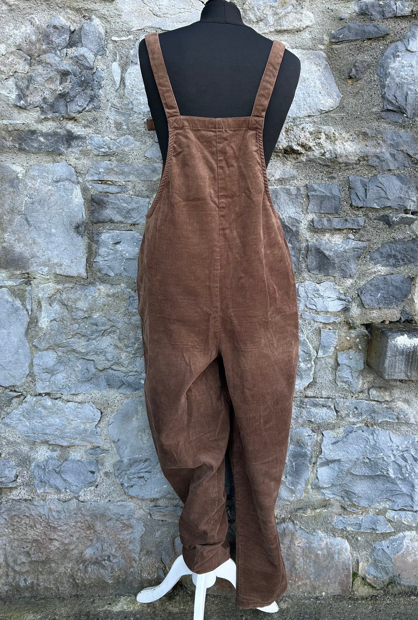 Brown cord dungarees uk 12-14