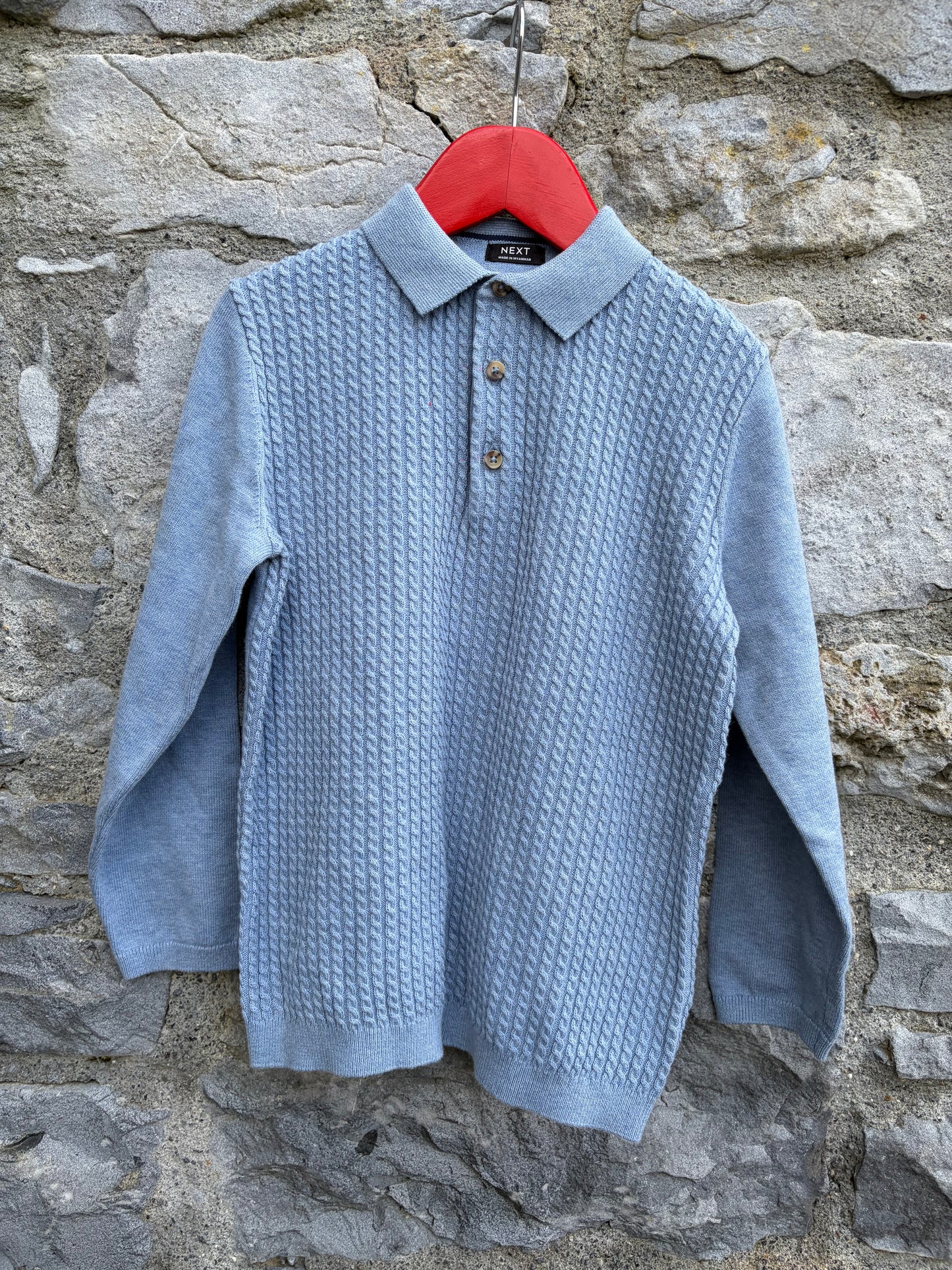 Light blue cable-knit jumper  4-5y (104-110cm)