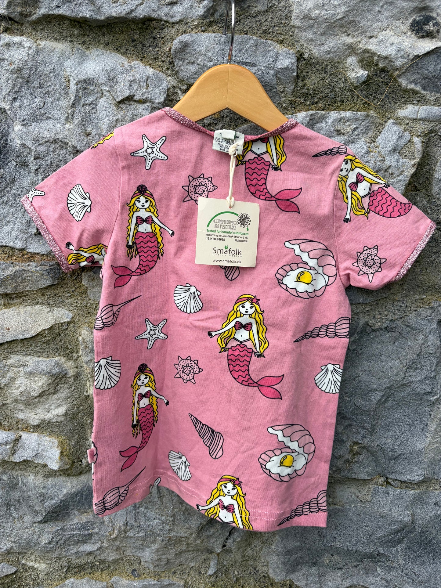 Mermaids pink T-shirt 2-3y (92-98cm)