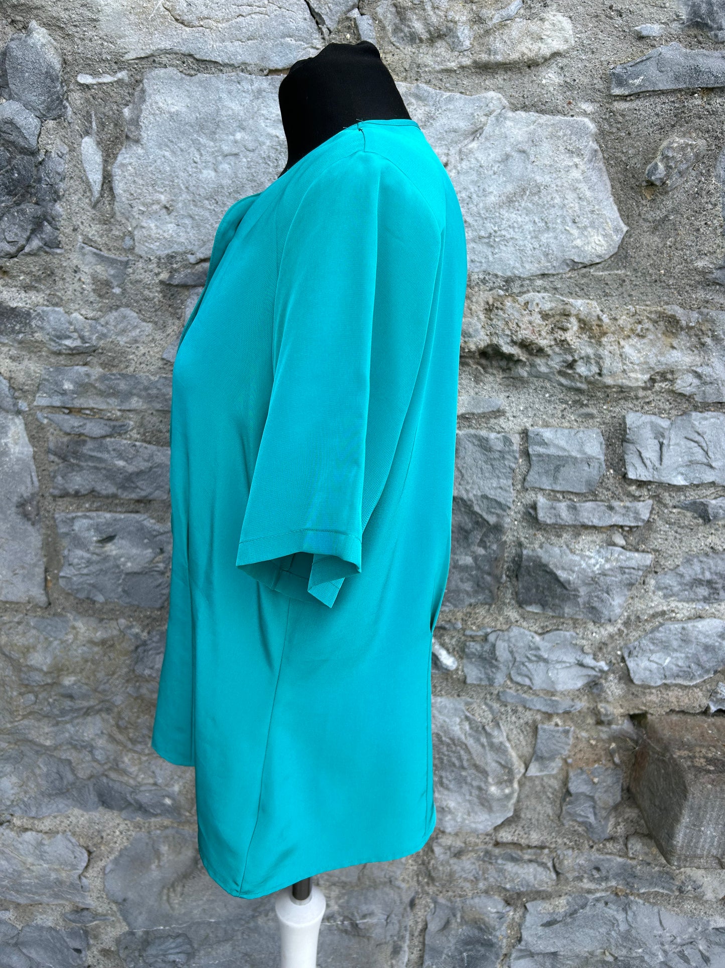 90s teal blouse uk 14-16