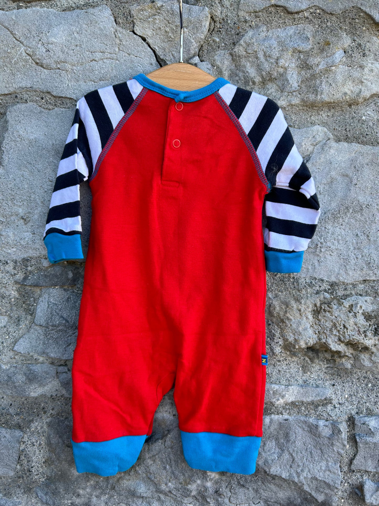 Tractor red onesie  0-3m (56-62cm)