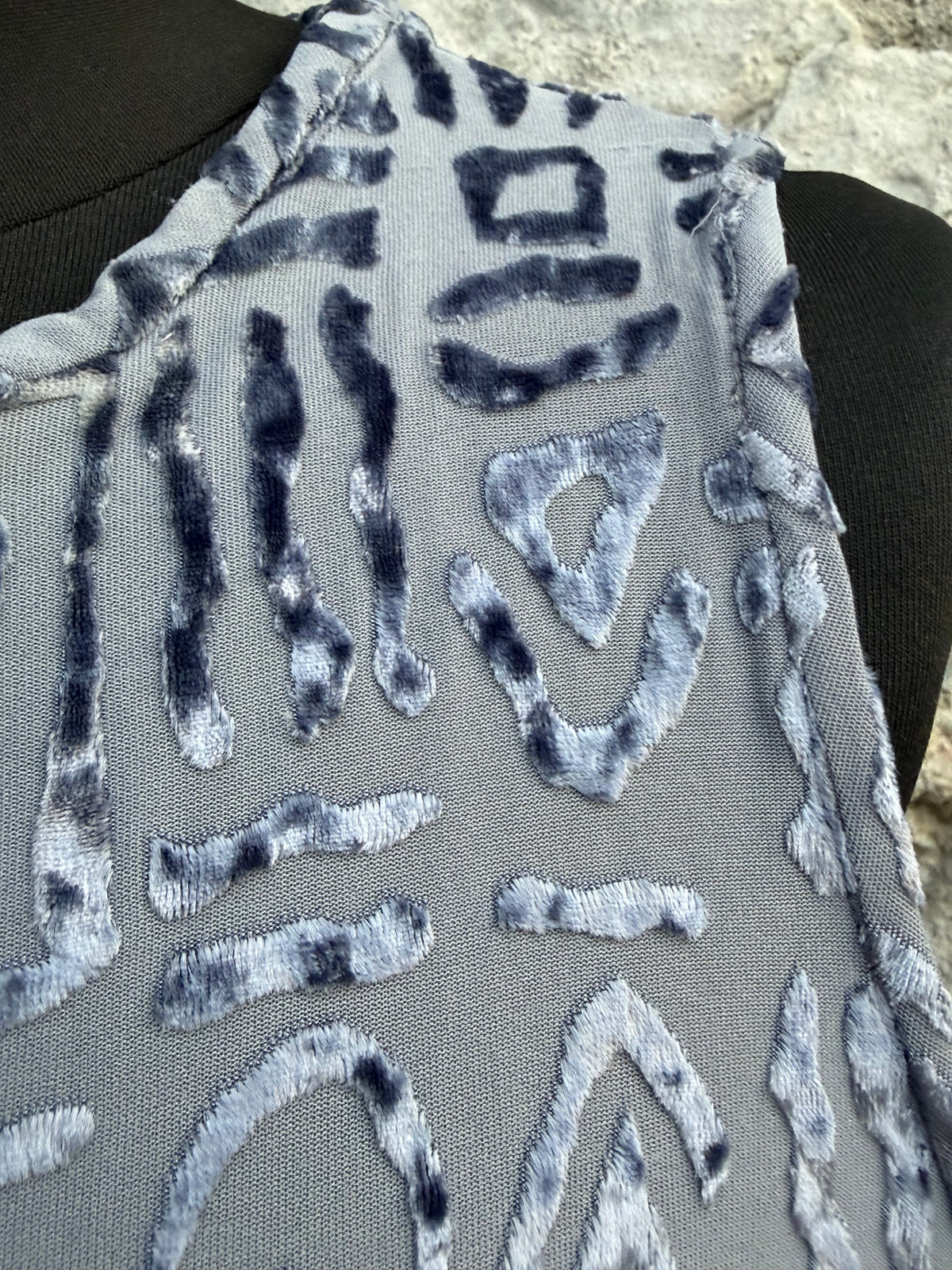 90s grey geometric dress uk 12