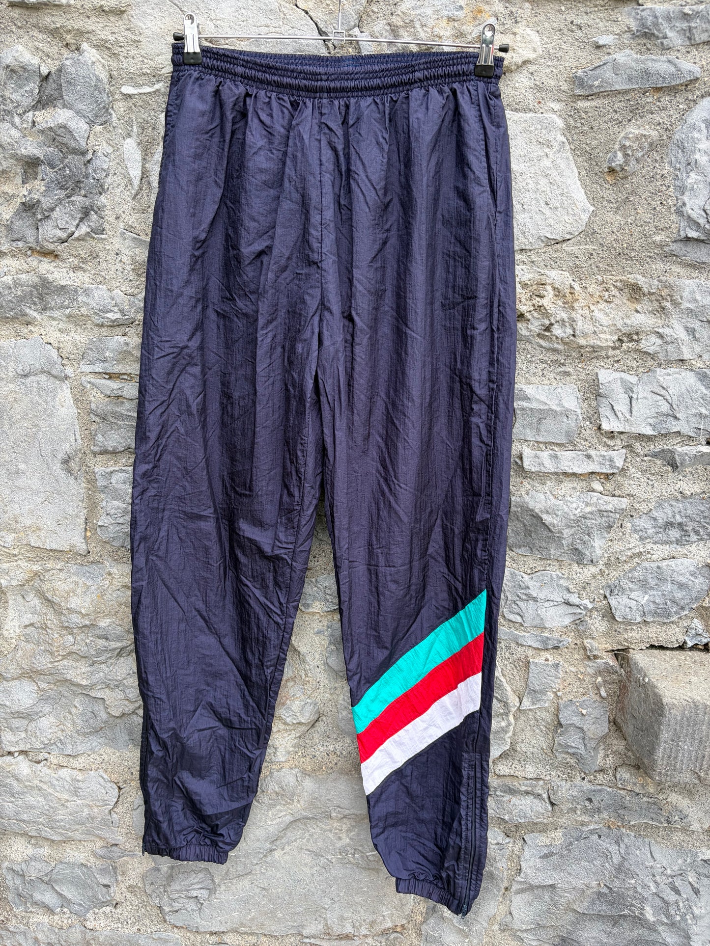 80s navy shell pants Large