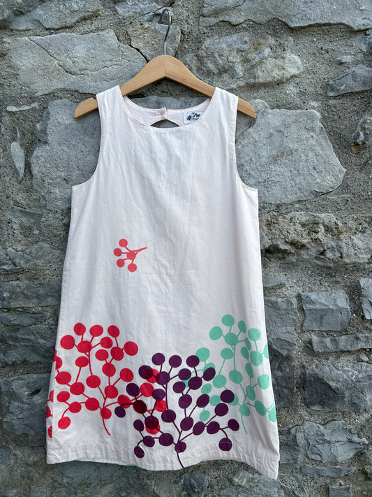 Colourful berries ivory dress  7-8y (122-128cm)