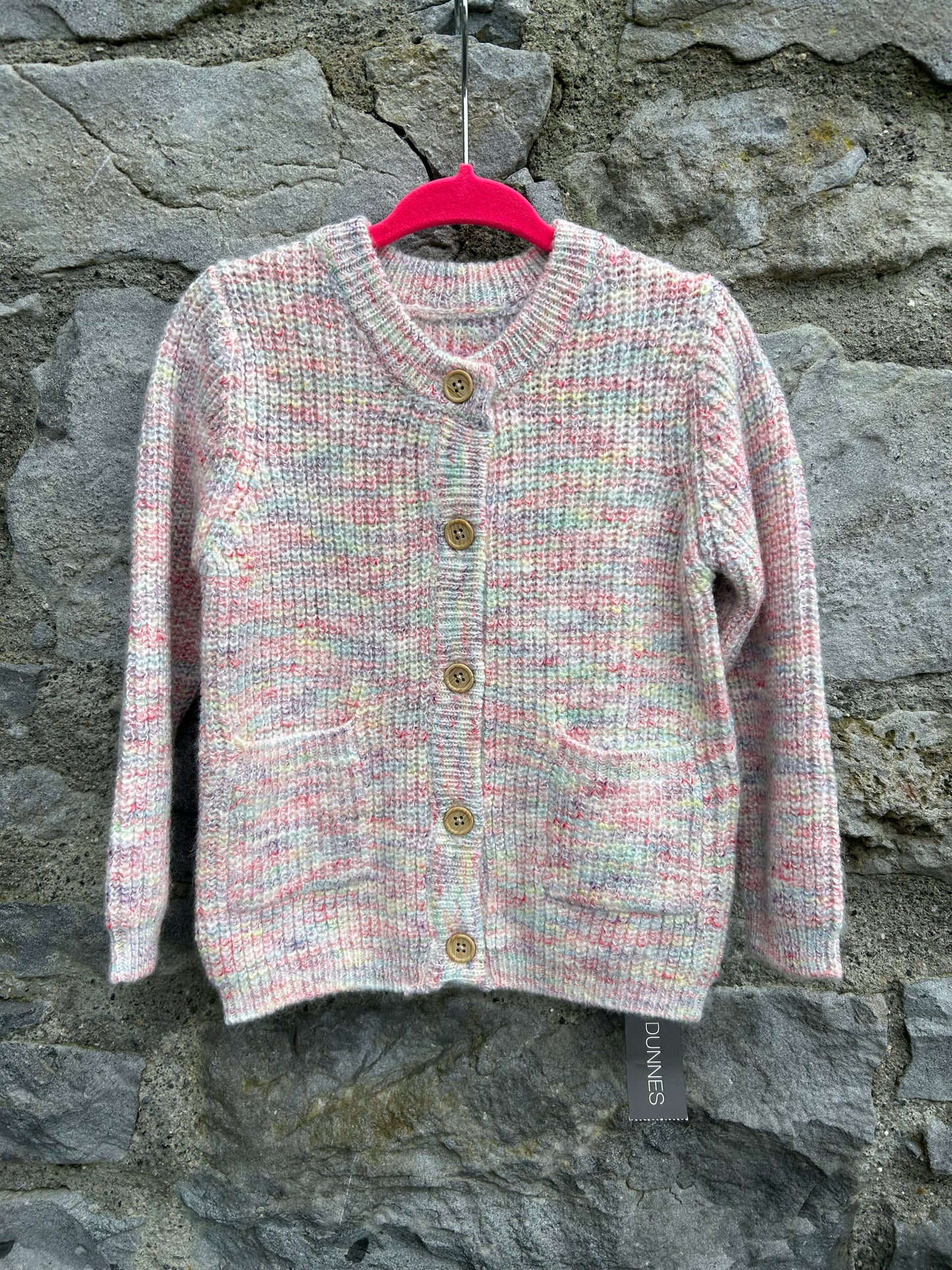 Pastel pink melange cardigan 12-18m (80-86cm)