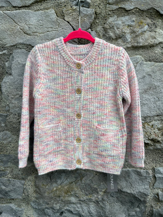 Pastel pink melange cardigan 12-18m (80-86cm)