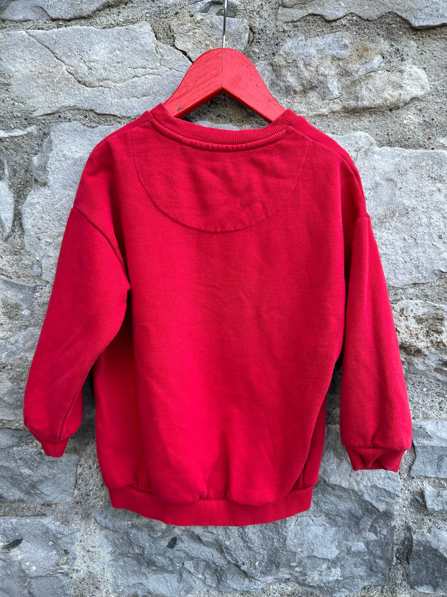 Sequin T-rex red sweatshirt  4-5y (104-110cm)