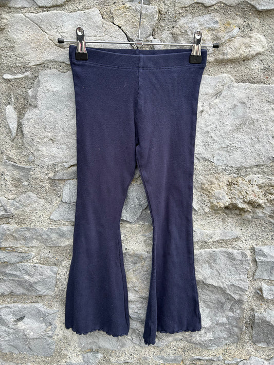 Navy ribbed flares  4-5y (104-110cm)