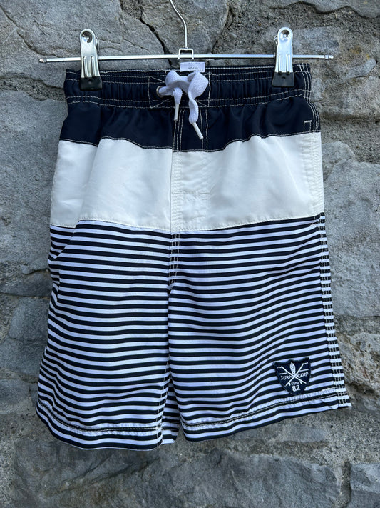 Navy stripy shorts  5y (110cm)