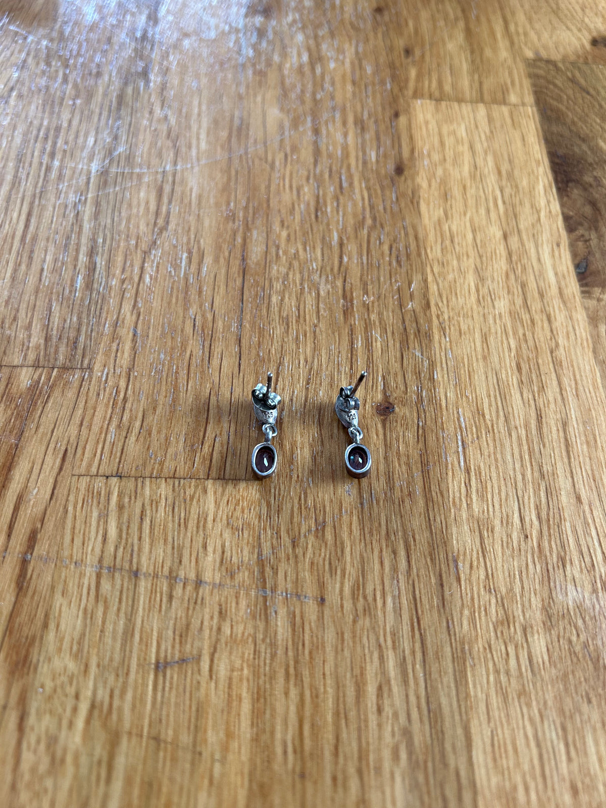 Amethyst silver earrings