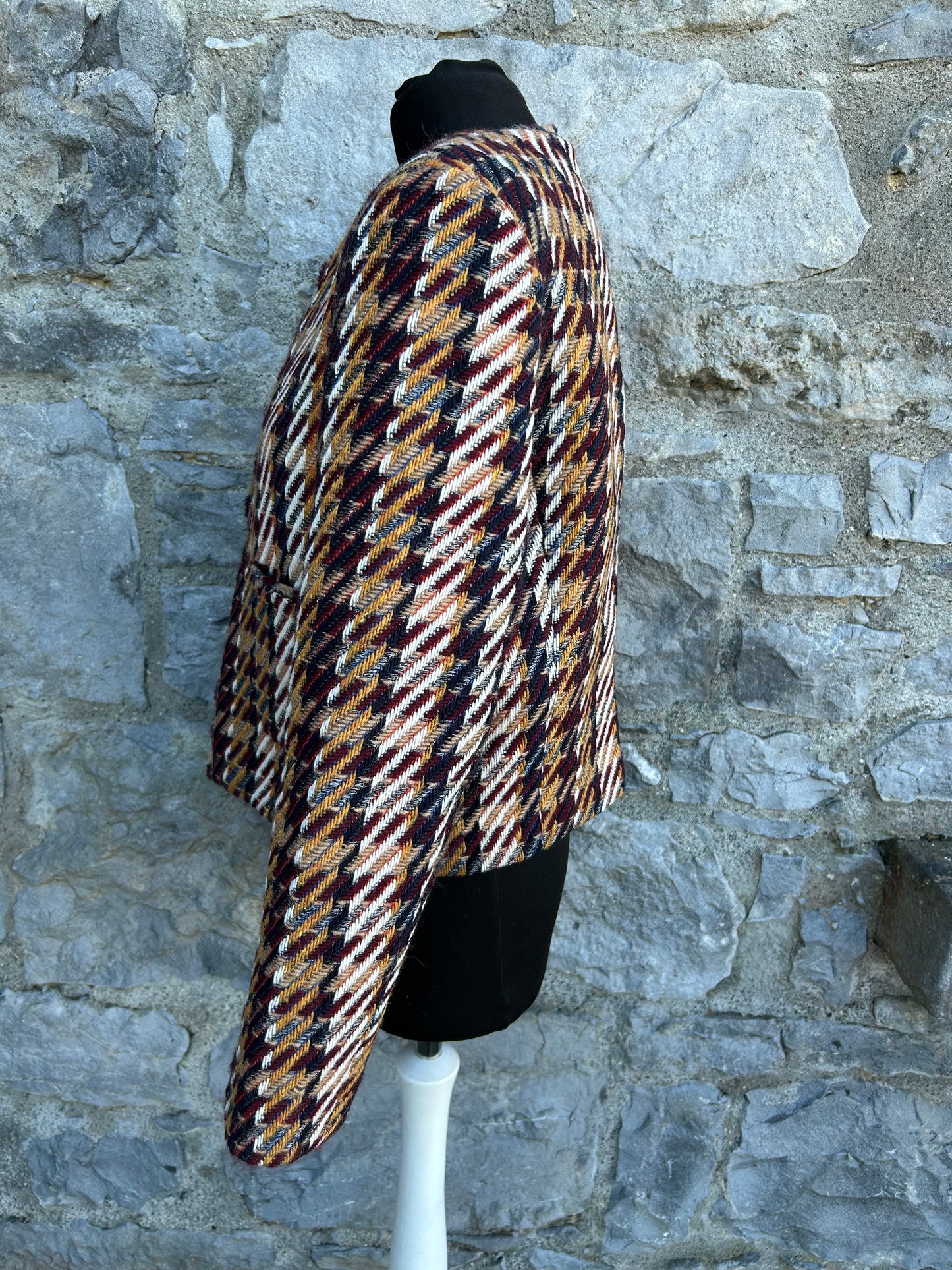 MARIANNE wool blend check jacket uk 10-12