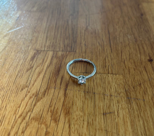 Silver engagement ring style