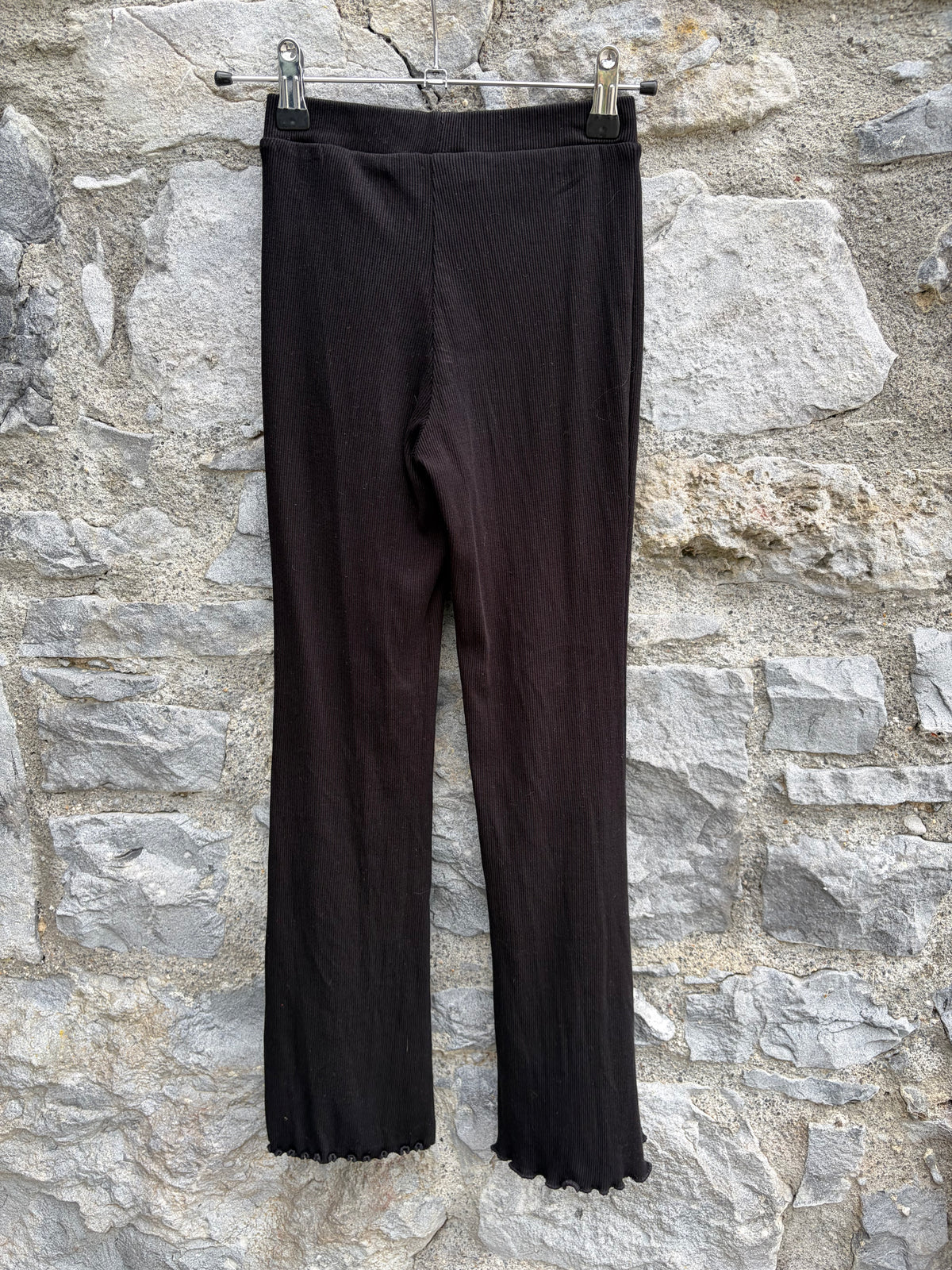 Black ribbed flares 9-10y (134-140cm)