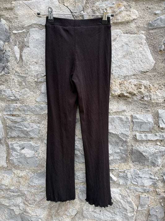 Black ribbed flares 9-10y (134-140cm)