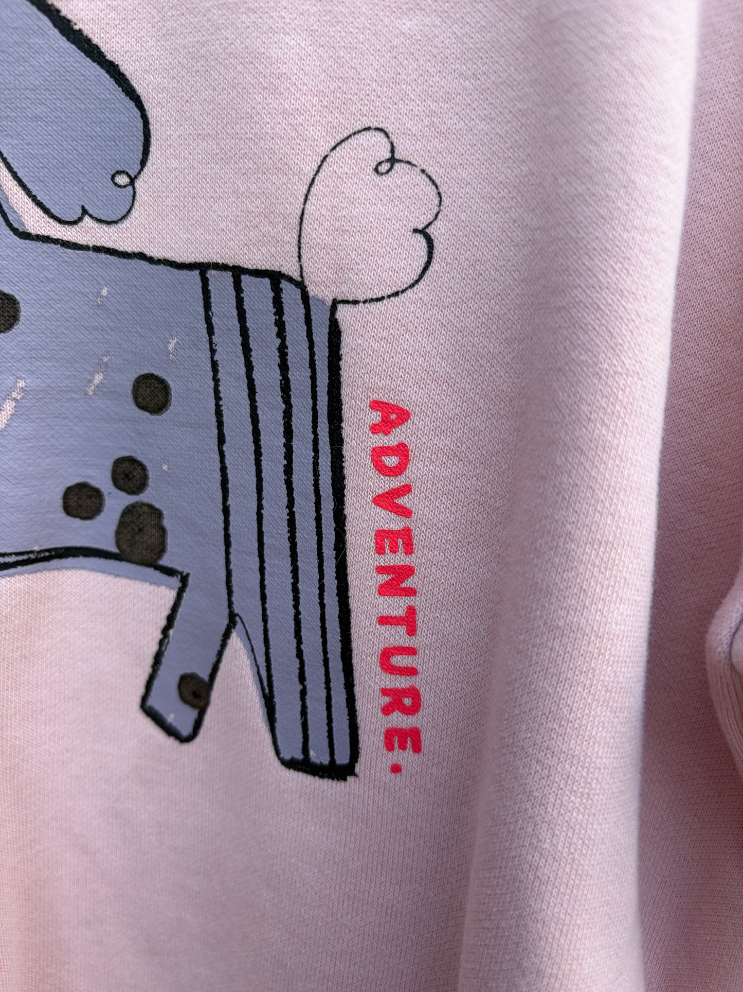 Poodle pink sweatshirt  2-3y (92-98cm)