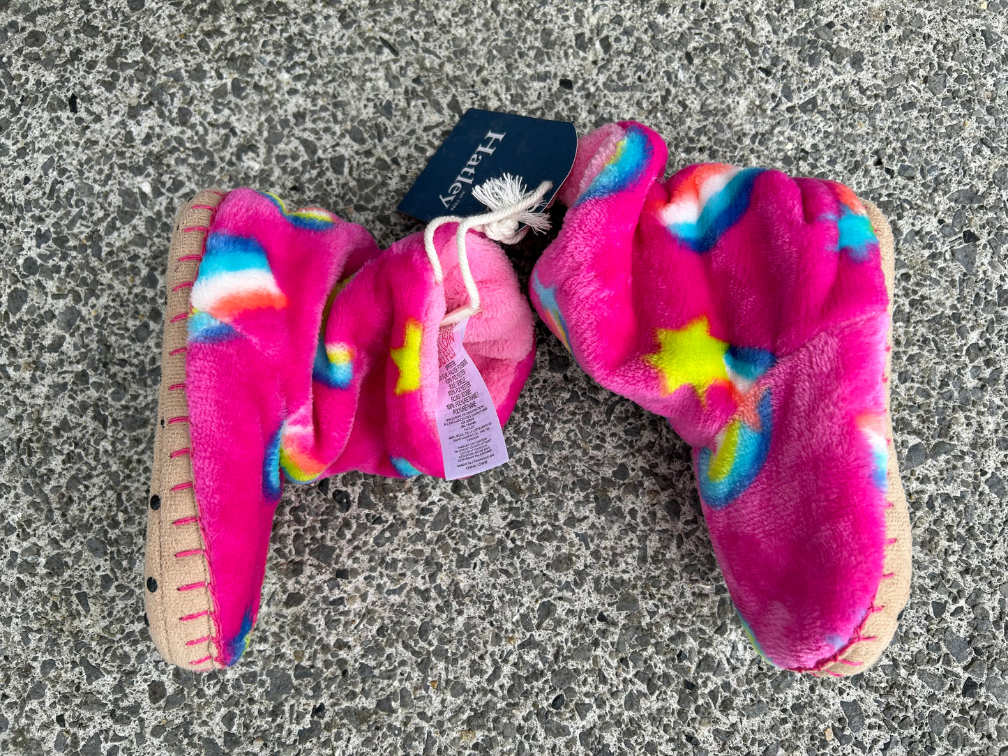 Pink rainbow slippers  uk 5-7 (eu 21-23)