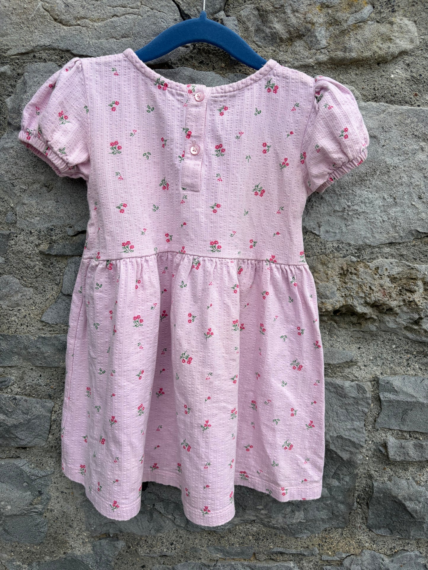 Small flowers pink dress 2-3y (92-98cm)