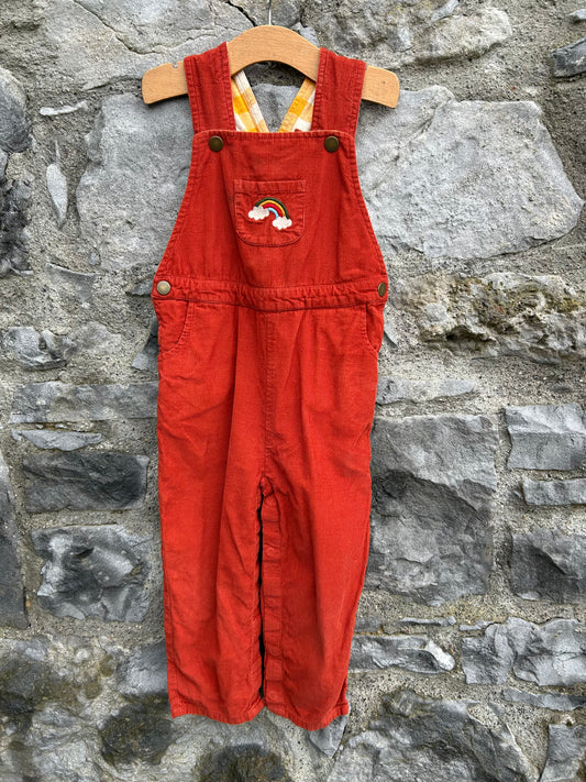 LGR Rusty cord dungarees   2-3y (92-98cm)