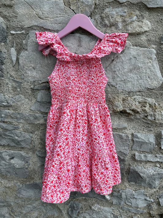 Red flowers dress 6-7y (116-122cm)