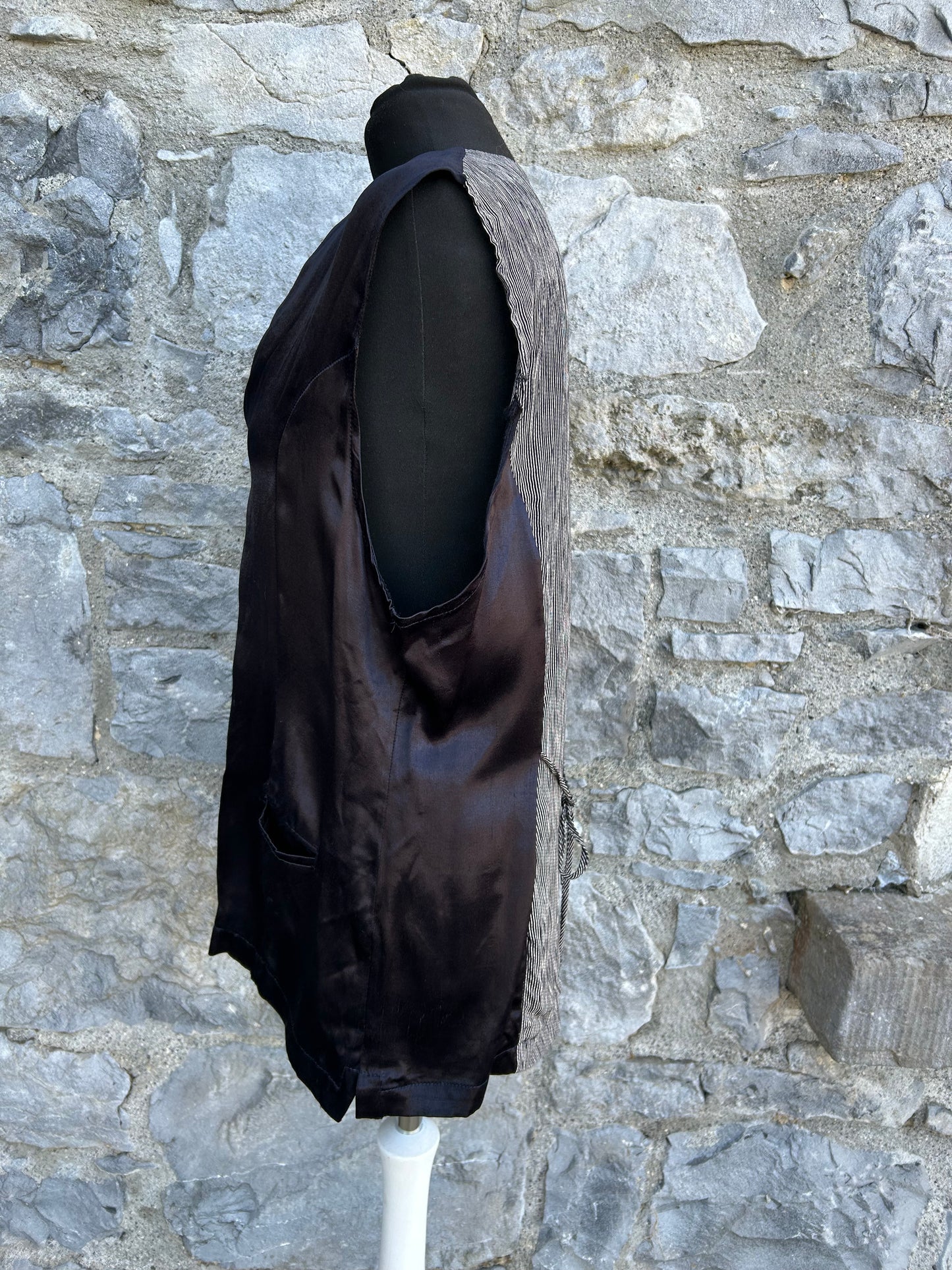 90s Black&grey waistcoat uk 10-12