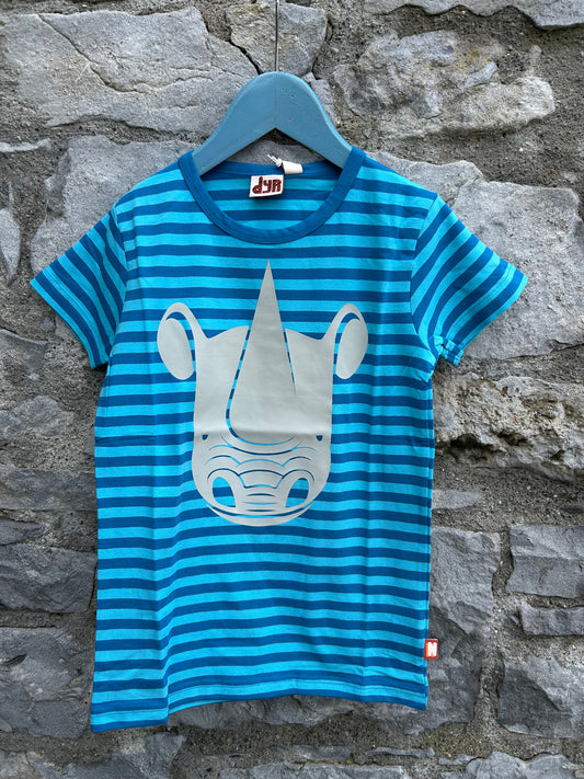 Rhino blue stripy top 7y (122cm)