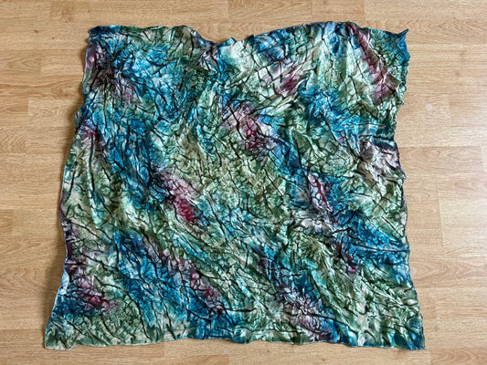 Blue&green abstract scarf