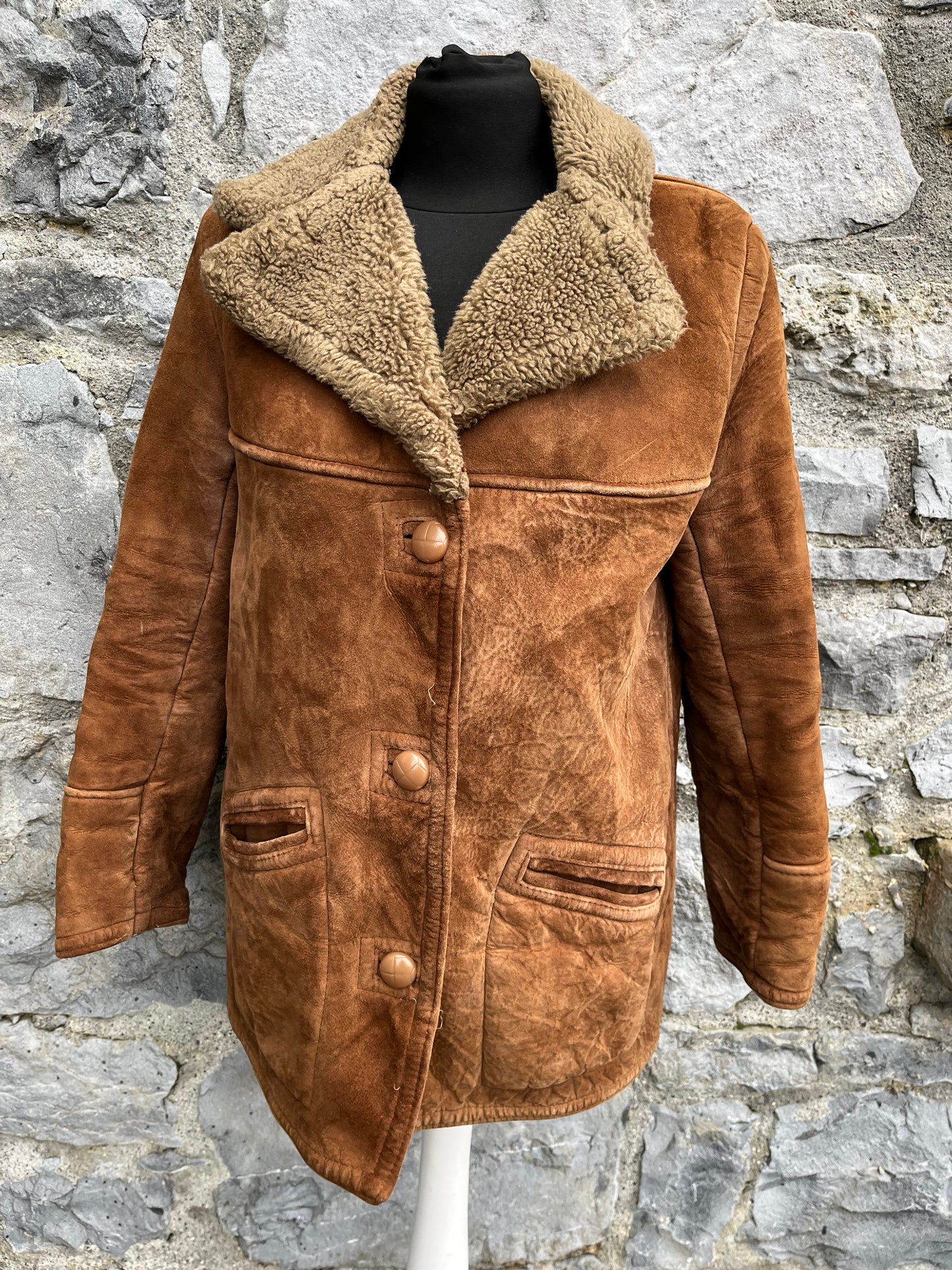 Brown sheepskin coat uk 8