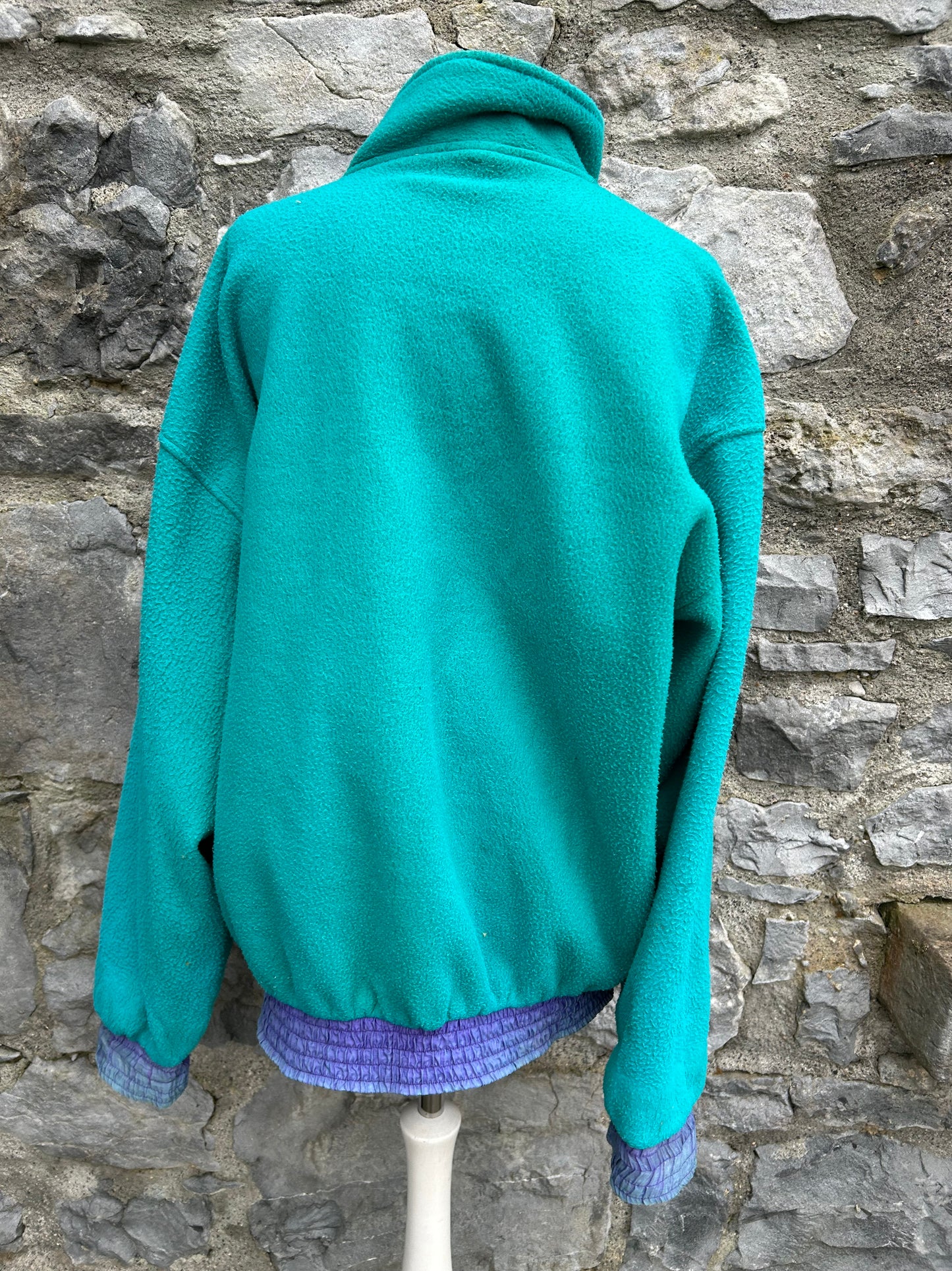 80s teal fleece M/L