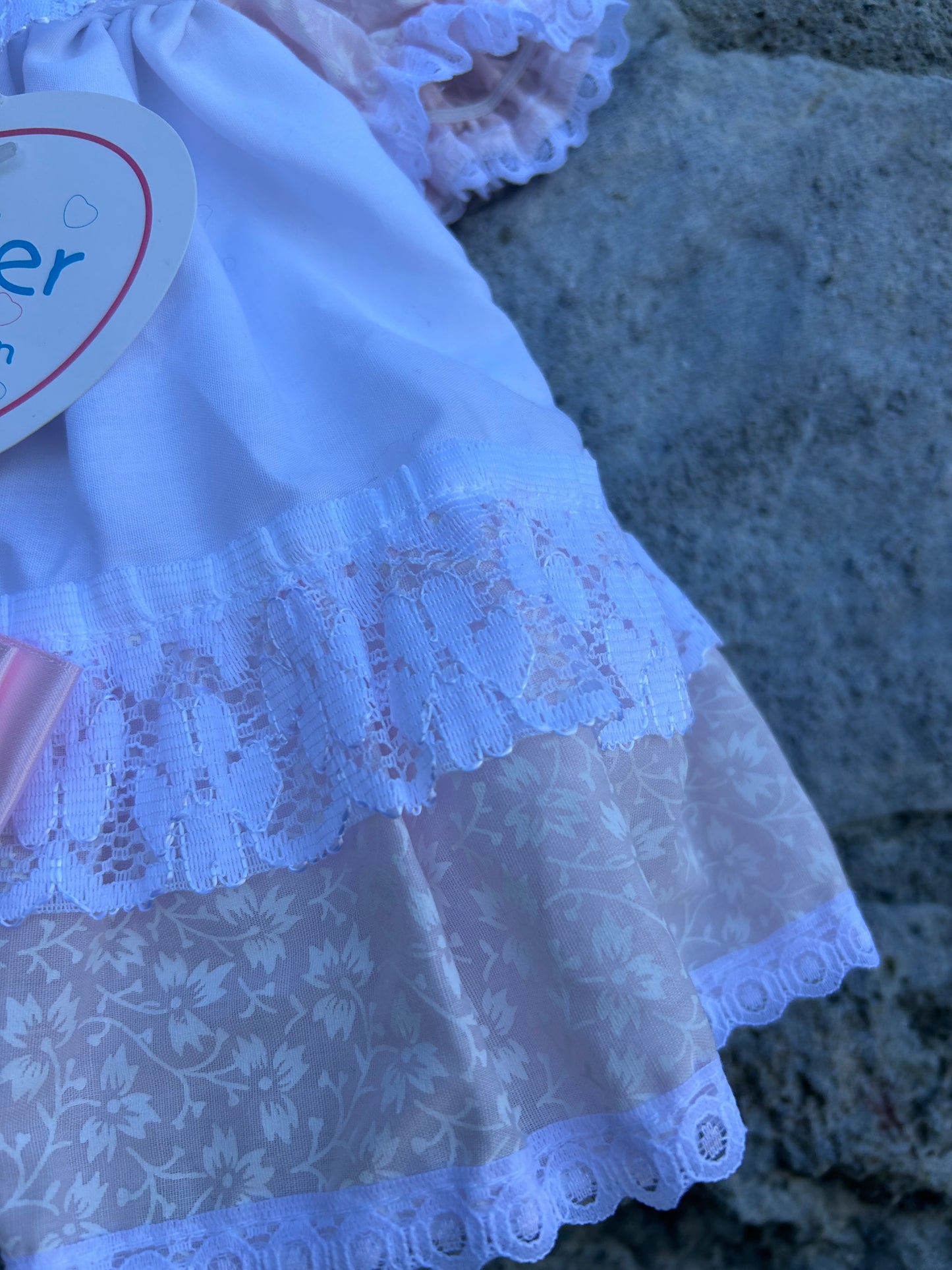 90s lace white dress   0-3m (56-62cm)