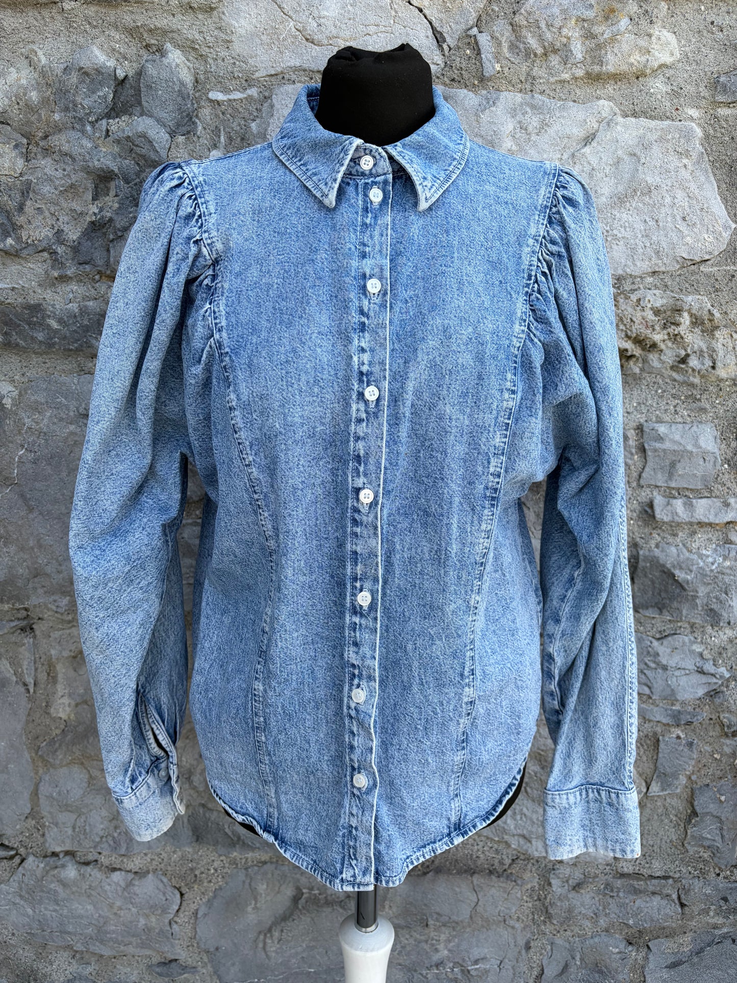 Puffy sleeves Denim shirt uk 10