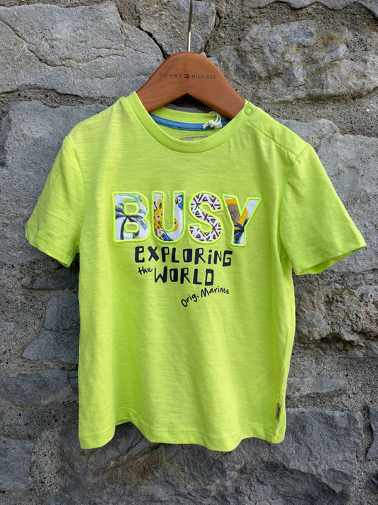 Busy lime green T-shirt  18-24m (86-92cm)