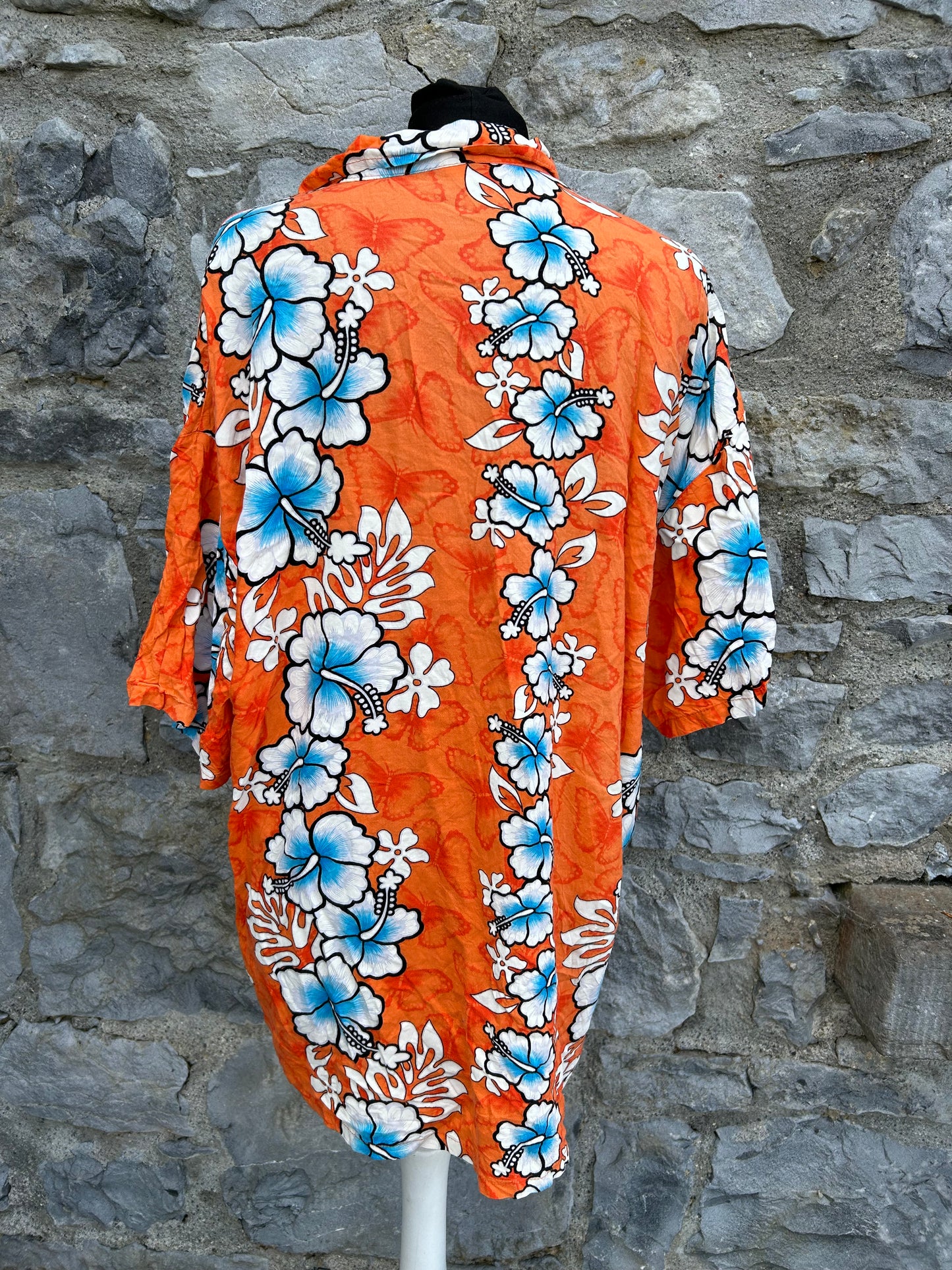 Orange Havaiian shirt Large