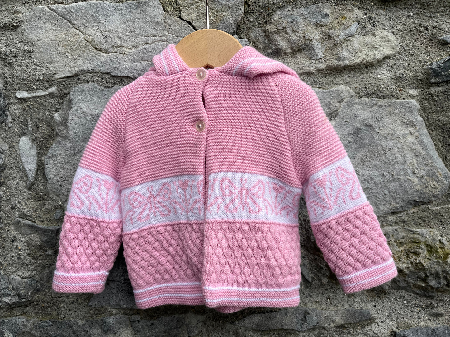 90s pink butterflies cardigan  3-6m (62-68cm)