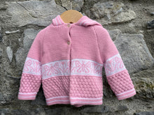 Load image into Gallery viewer, 90s pink butterflies cardigan  3-6m (62-68cm)
