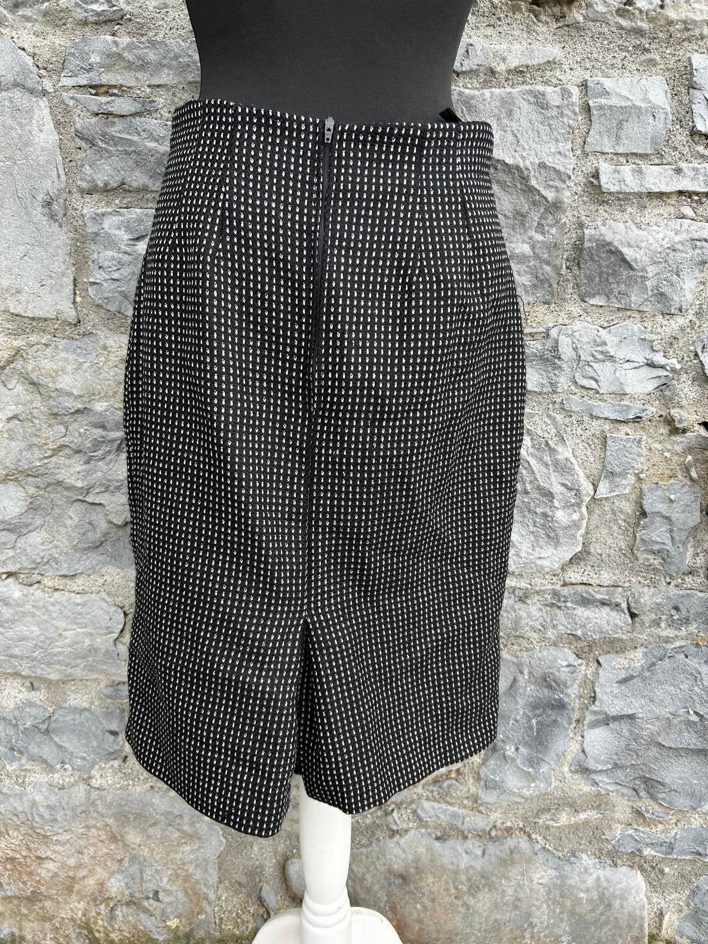 90s dotty black skirt uk 10-12