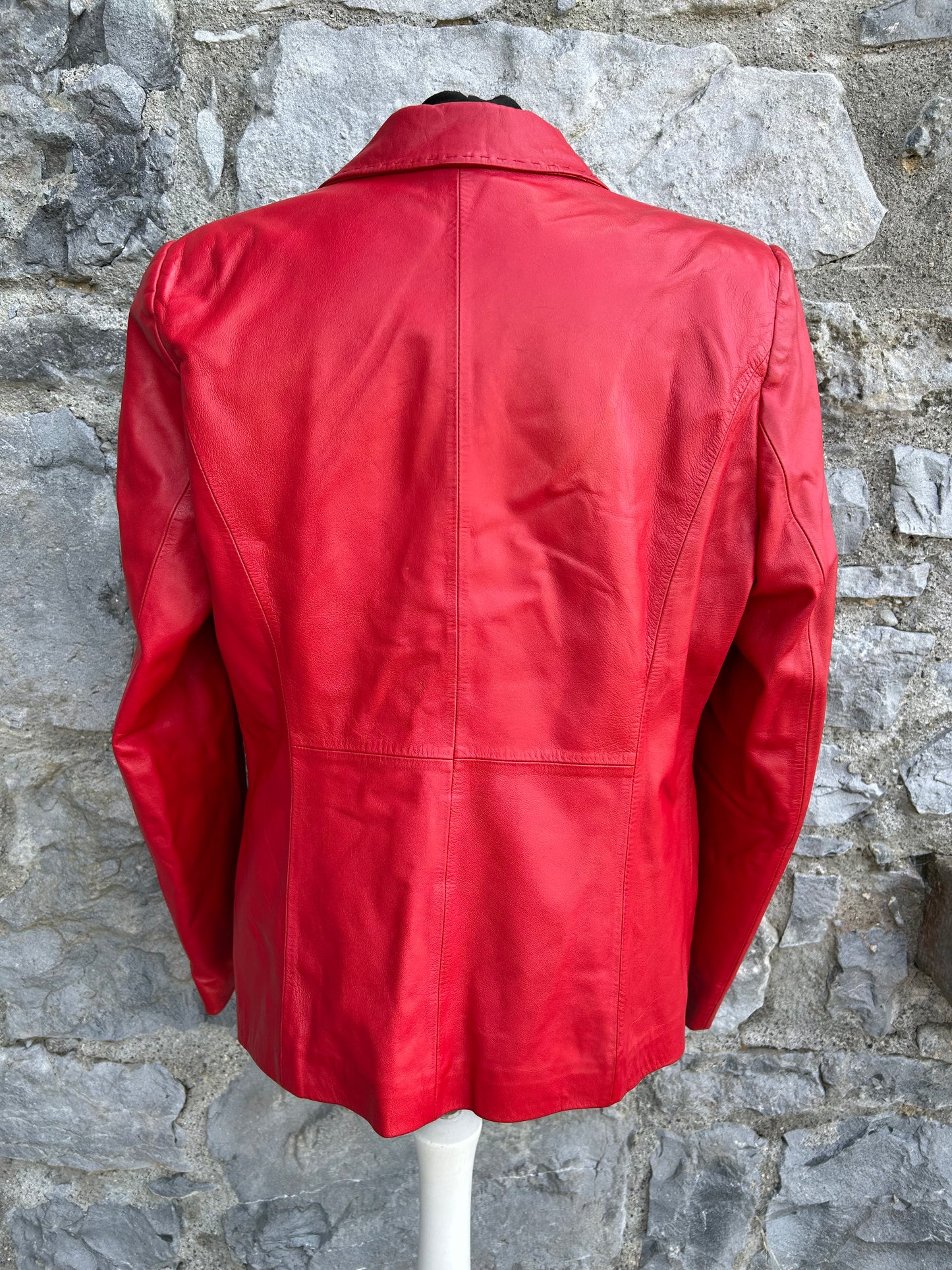 Red leather jacket uk 12