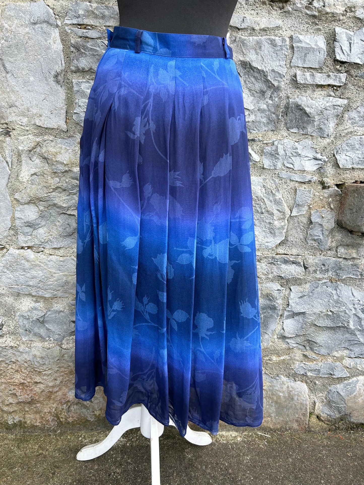 90s blue ombré skirt uk 8-10