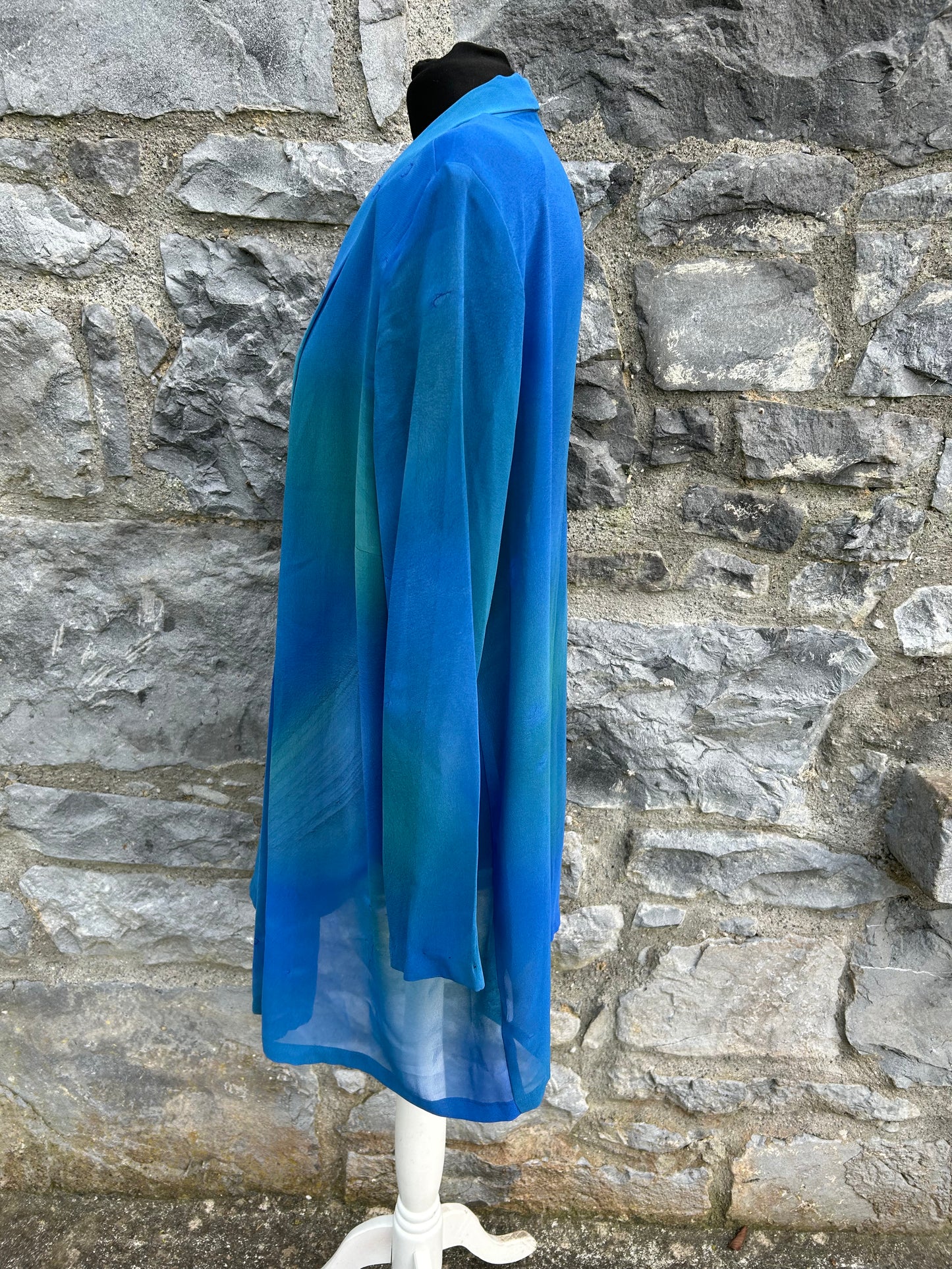 90s sheer blue open jacket uk 16-18