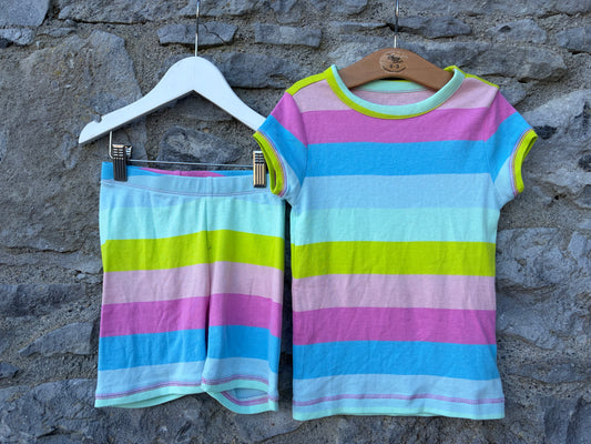 Rainbow stripes pjs 6y (116cm)
