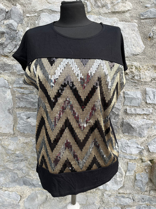 Sequin chevron top uk 12