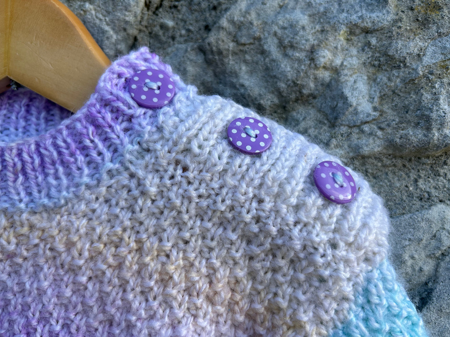 Purple&blue ombré jumper  0-3m (56-62cm)