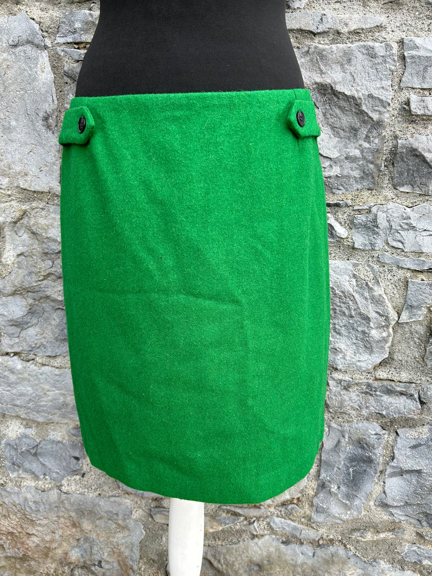 Green woolly skirt uk 12