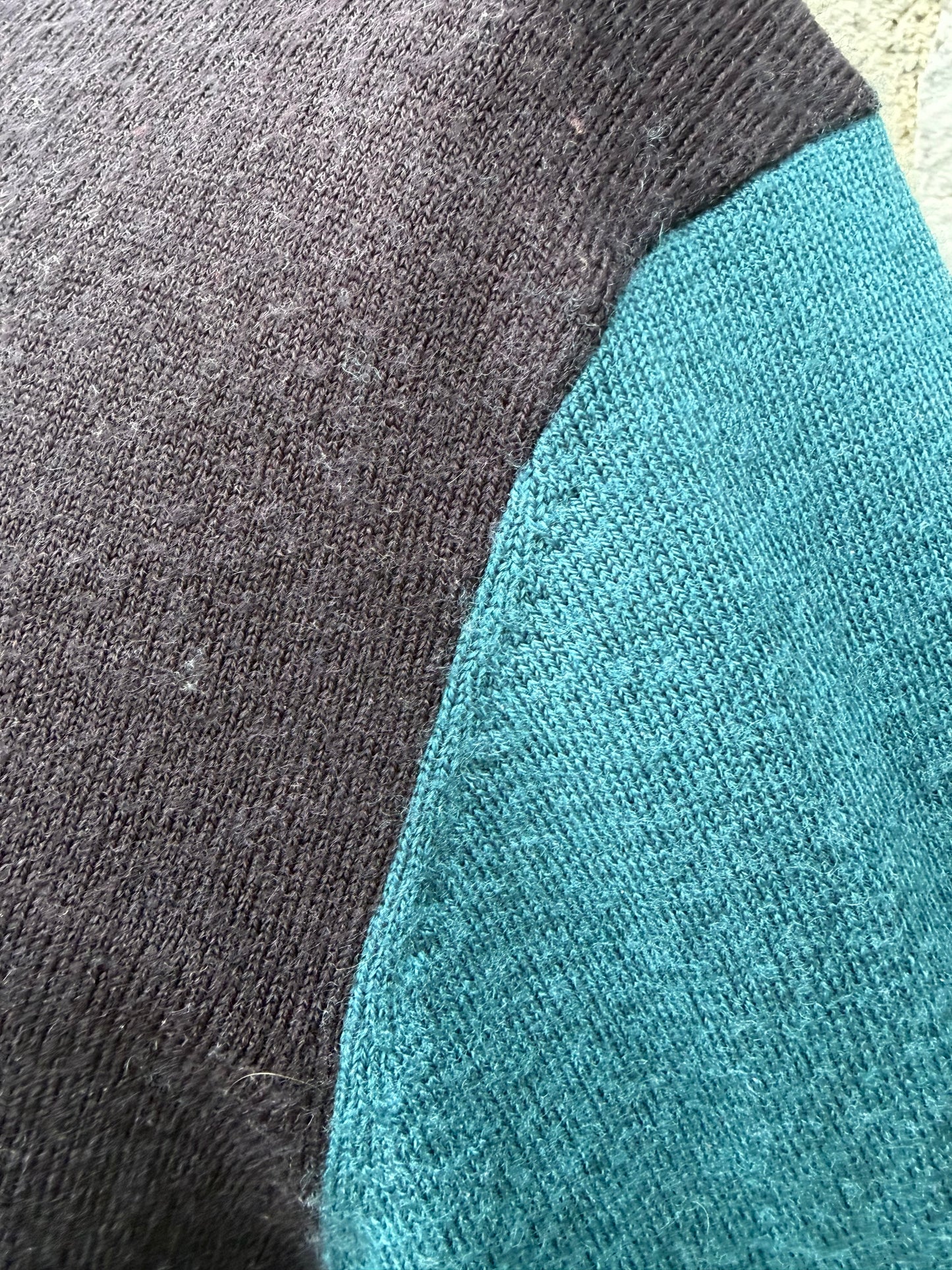 Charcoal color block jumper Small