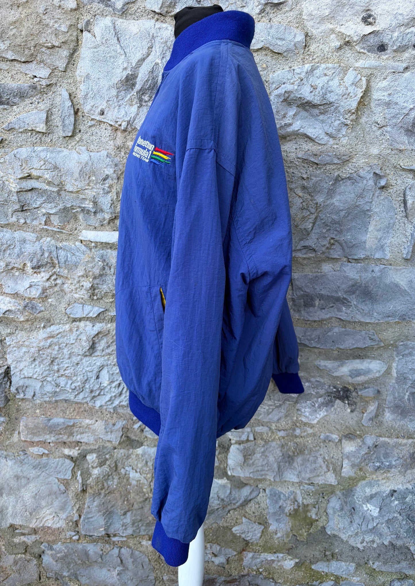 90s blue bomber jacket Small